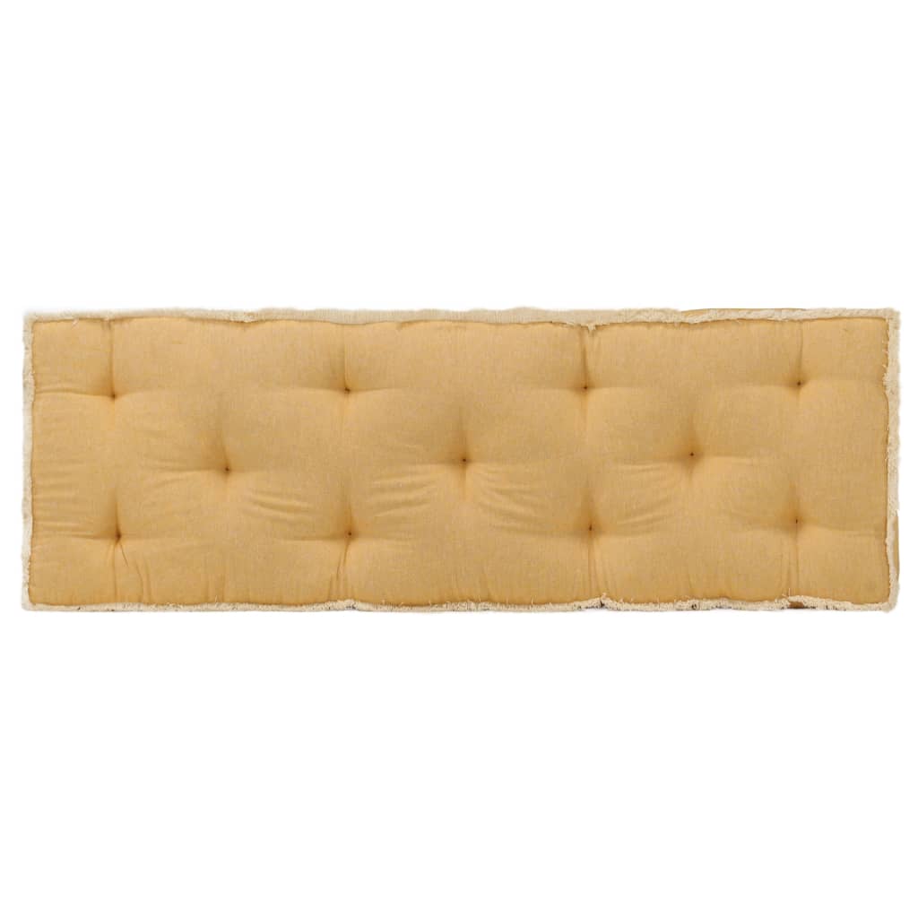 vidaXL Pagalvė sofai iš palečių, geltonos spalvos, 120x40x7cm