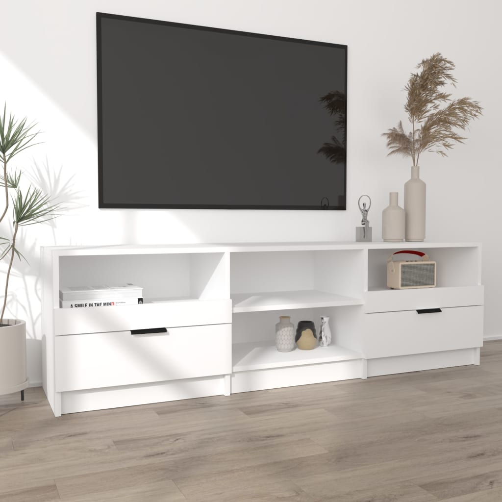 vidaXL Televizoriaus spintelė, balta, 150x33,5x45cm, apdirbta mediena