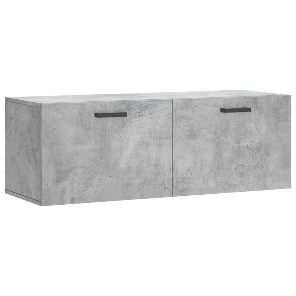 vidaXL Sieninė spintelė, betono pilka, 100x36,5x35cm, apdirbta mediena