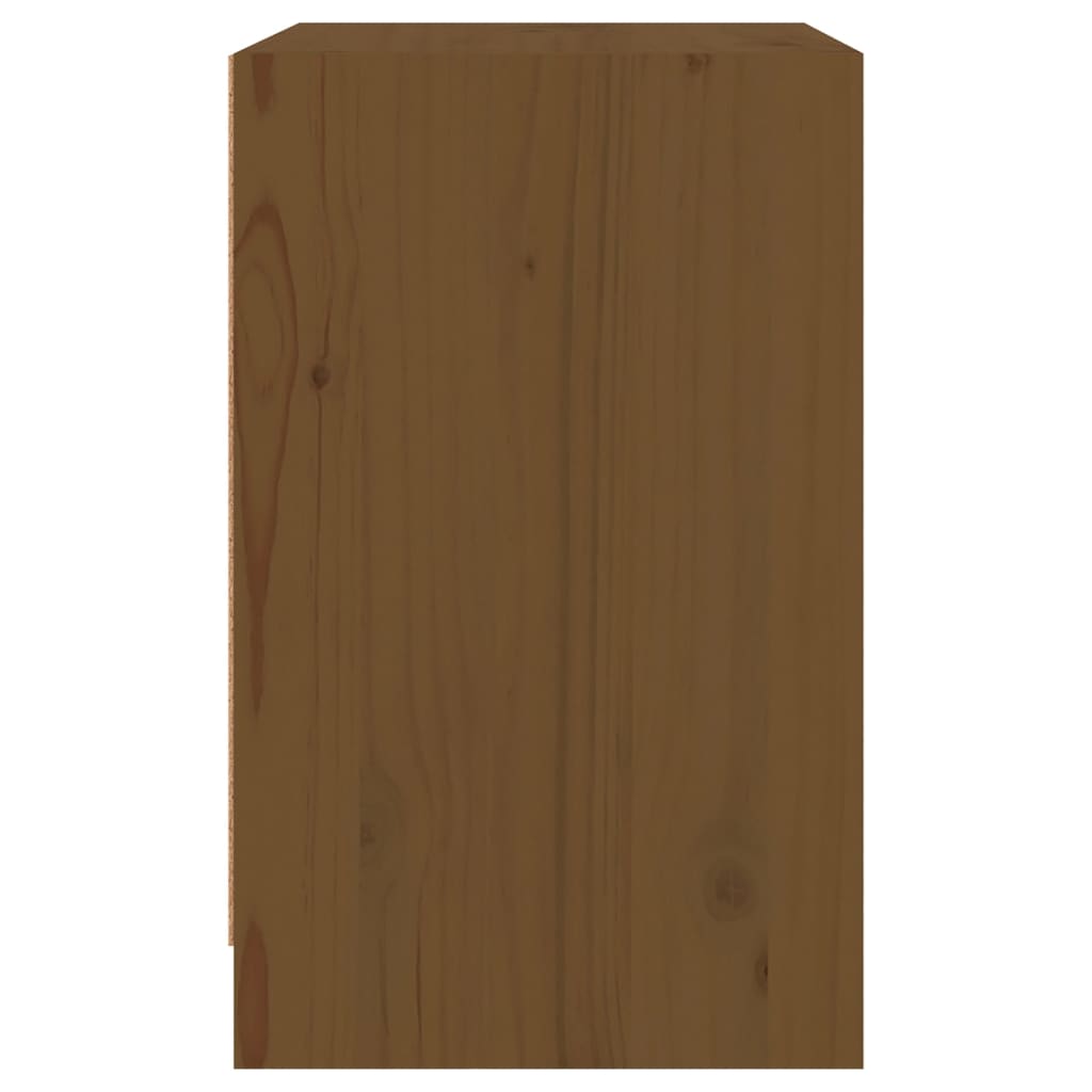 vidaXL Naktinės spintelės, 2vnt., medaus rudos, 40x31x50cm, pušis