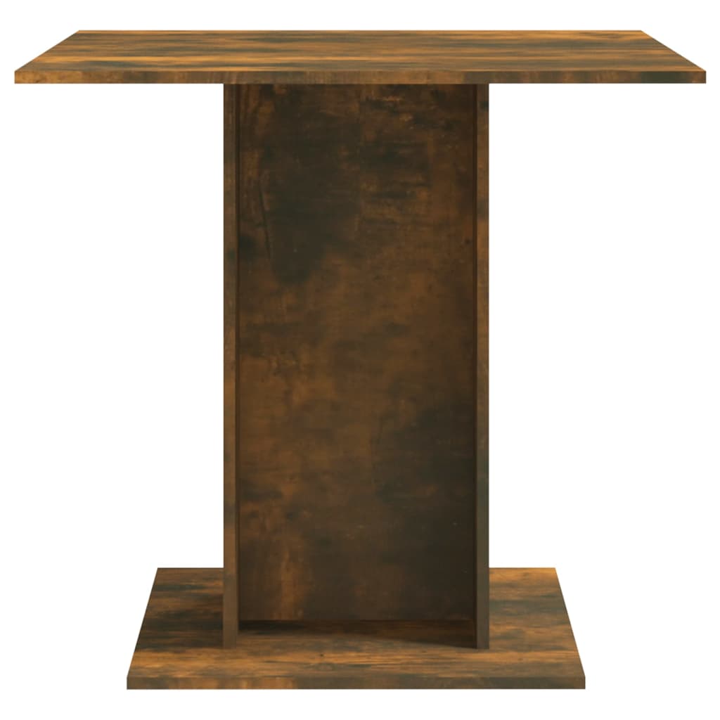 vidaXL Valgomojo stalas, dūminio ąžuolo, 80x80x75cm, apdirbta mediena