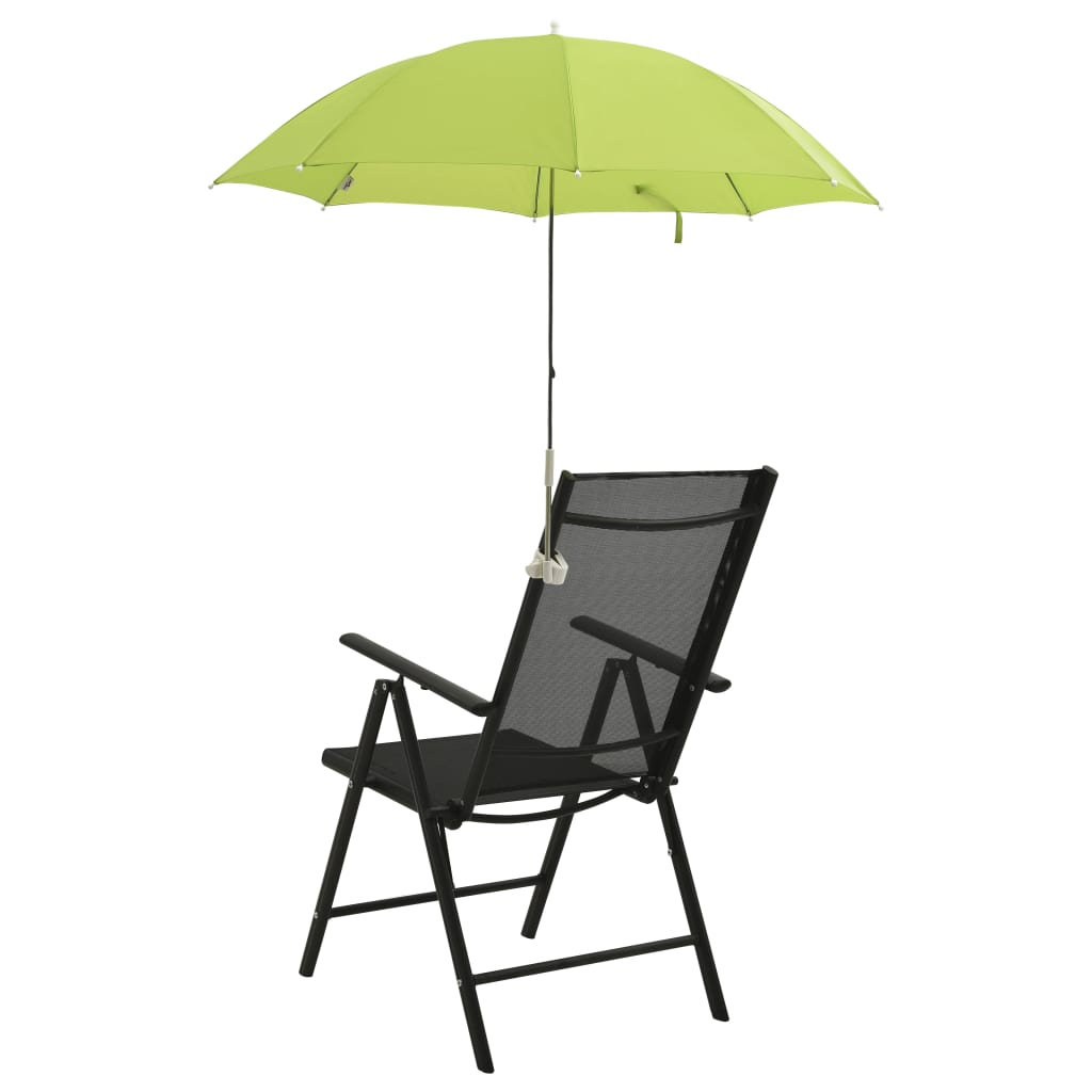 vidaXL Skėčiai stovyklavimo kėdei, 2vnt., žalios spalvos, 105cm