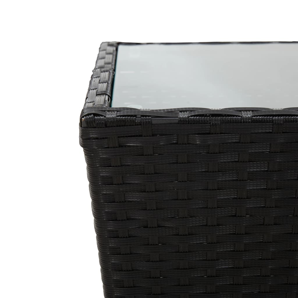vidaXL Arbatos staliukas, juodas, 41,5x41,5x43cm