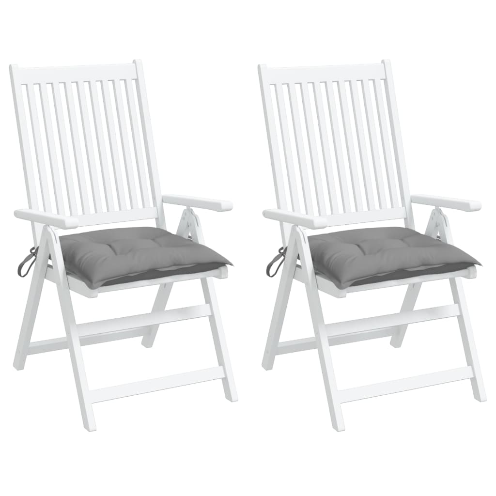vidaXL Kėdės pagalvėlės, 2vnt., pilkos, 50x50x7cm, oksfordo audinys