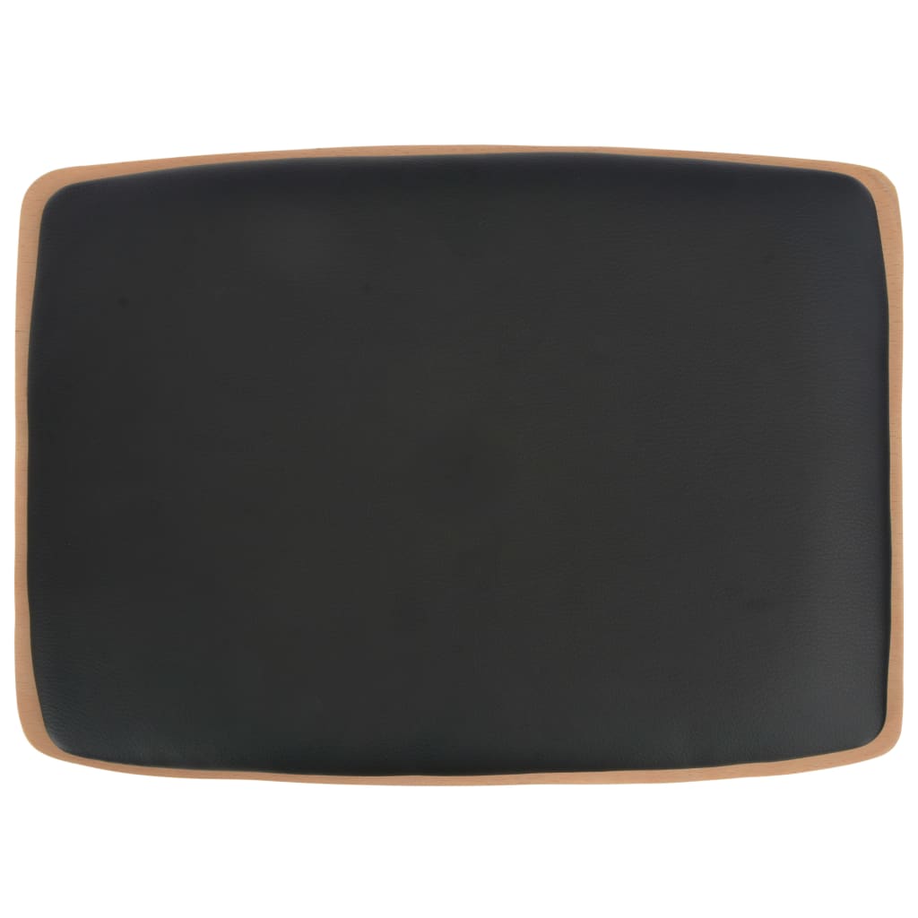 vidaXL Baro taburetės, 4vnt., juodos spalvos, dirbtinė oda (2x280078)