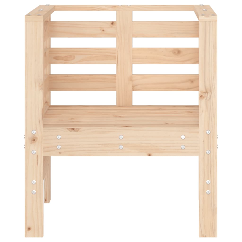 vidaXL Sodo kėdės, 2vnt., 61,5x53x71cm, pušies medienos masyvas