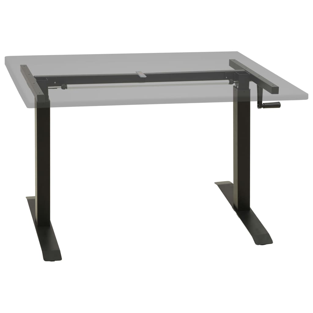 vidaXL Reguliuojamo aukščio stovimo rašomojo stalo rėmas, juodas