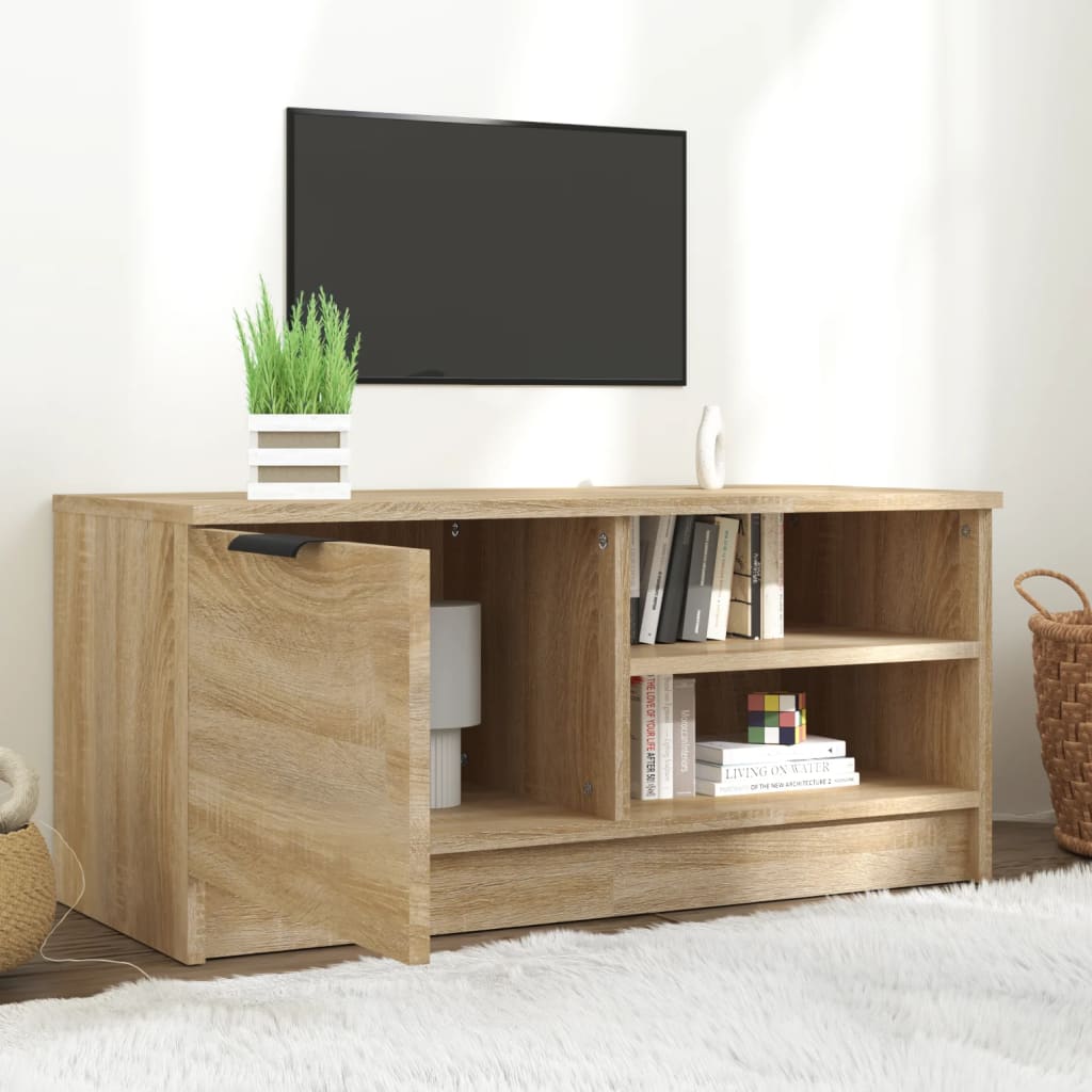 vidaXL Televizoriaus spintelė, ąžuolo, 80x35x36,5cm, apdirbta mediena
