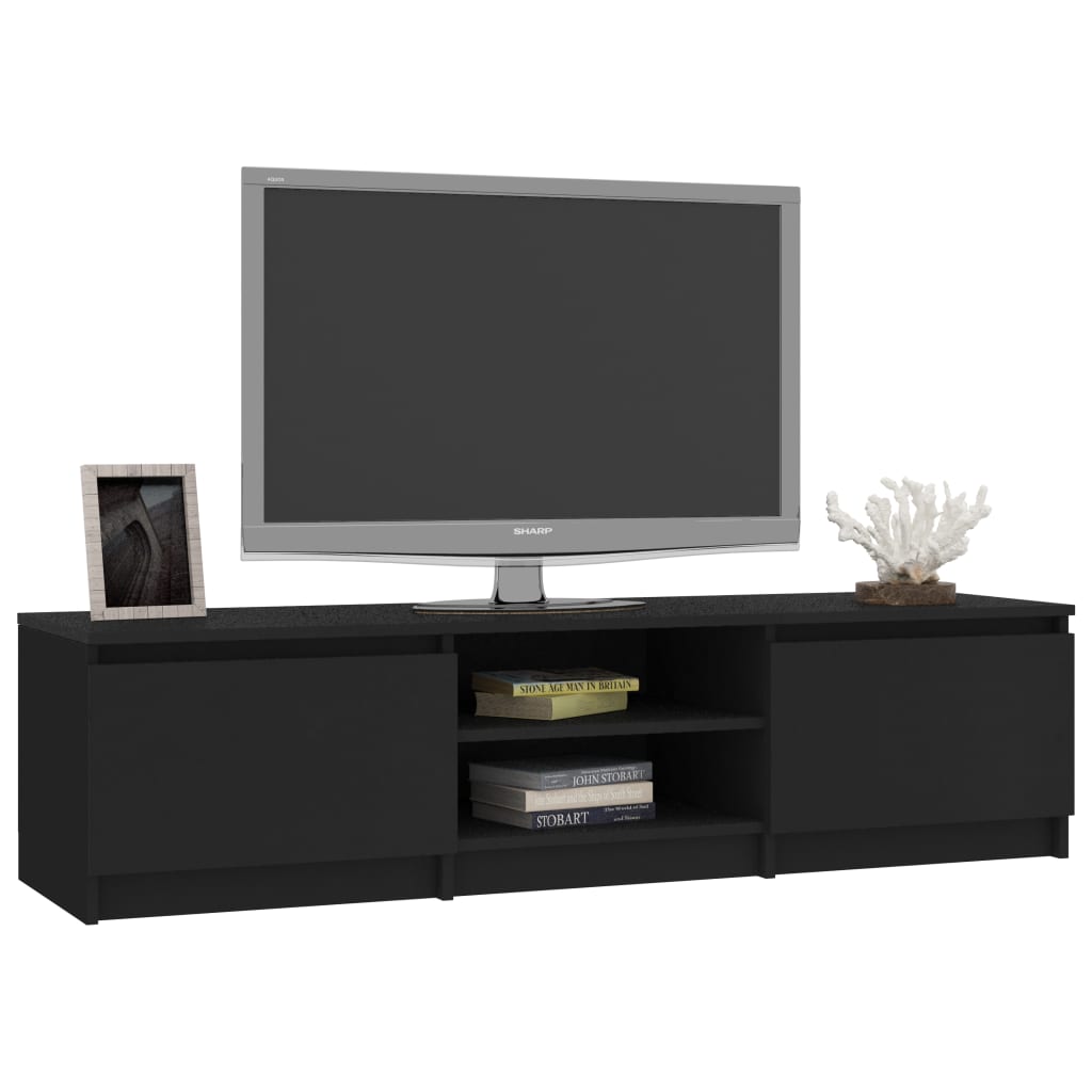 vidaXL Televizoriaus spintelė, juodos spalvos, 140x40x35,5 cm, MDP