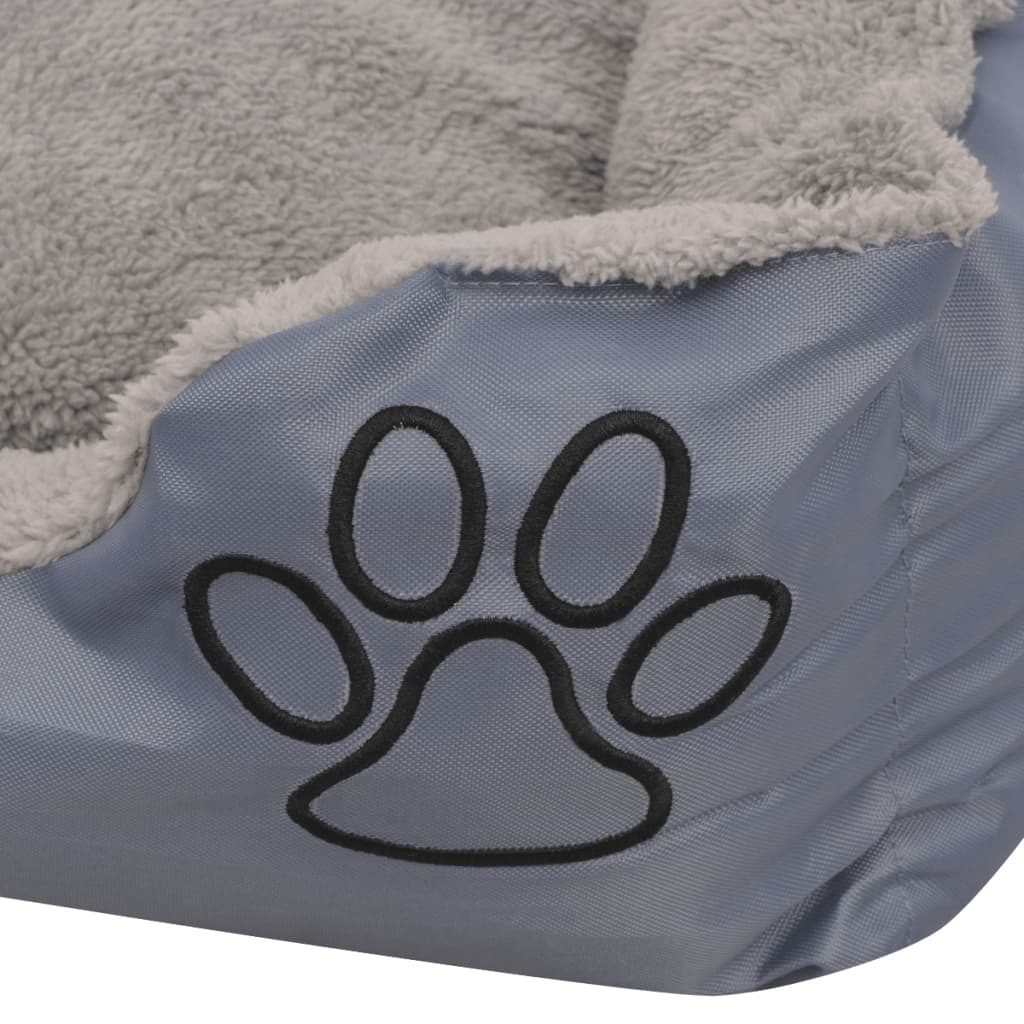 vidaXL Šuns guolis su minkšta pagalvėle, dydis XL, pilkas