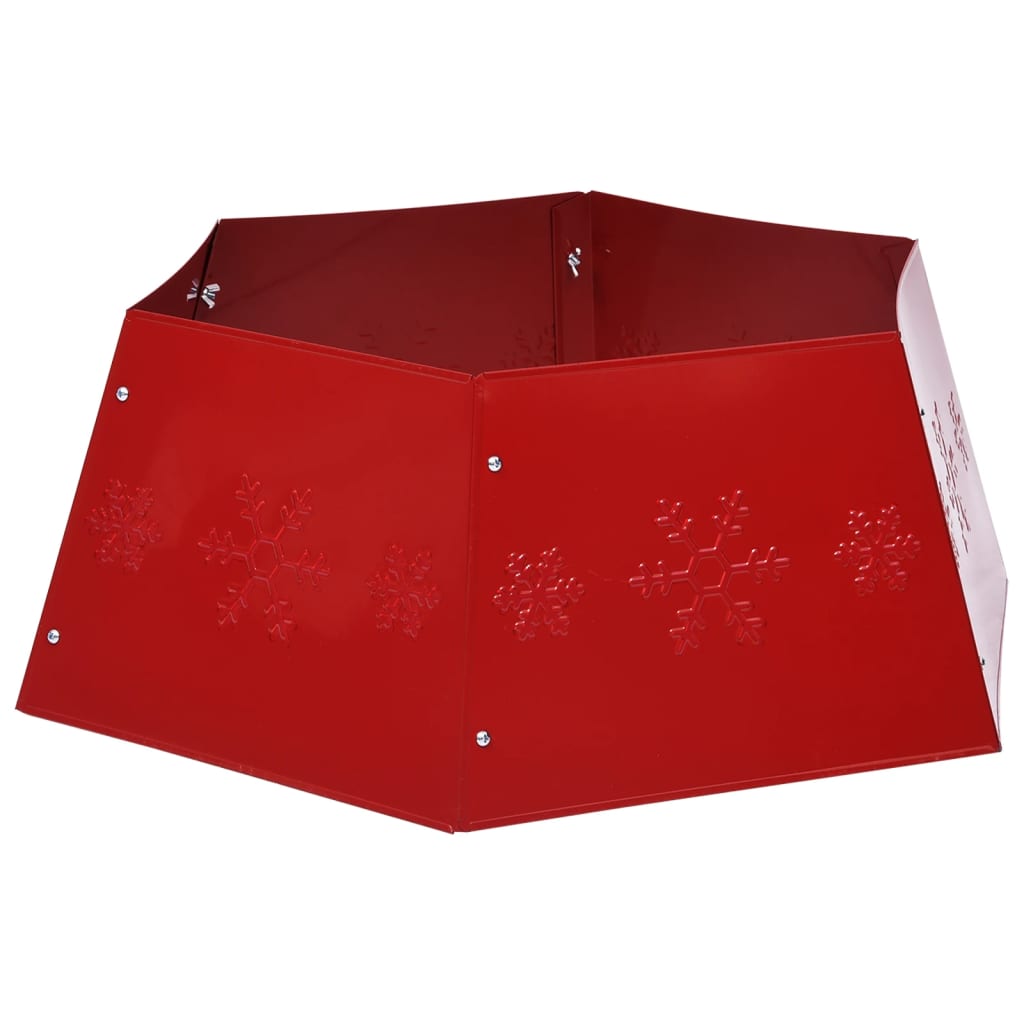 vidaXL Kalėdų eglutės stovo apvadas, raudonas, skersmuo 68x25cm