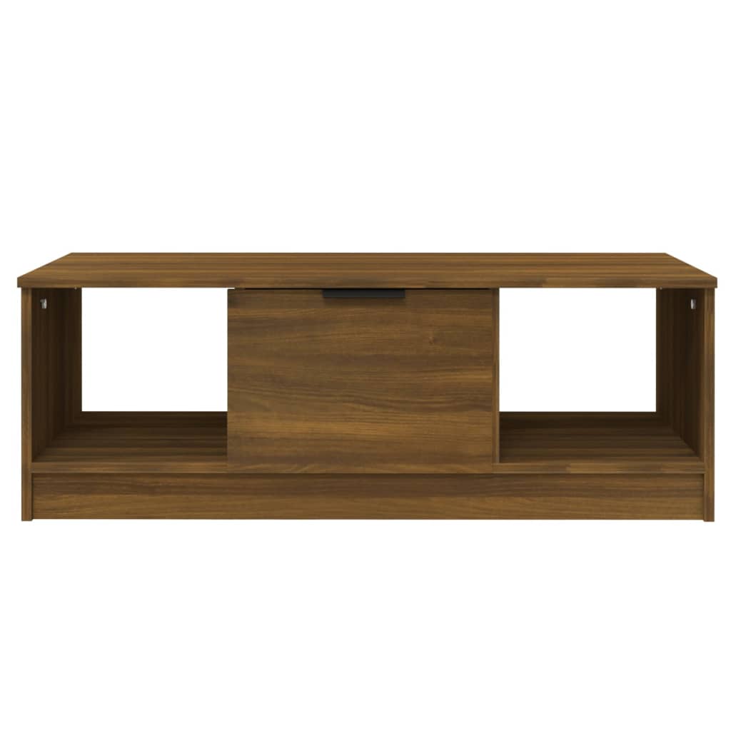 vidaXL Kavos staliukas, rudas ąžuolo, 102x50x36cm, apdirbta mediena