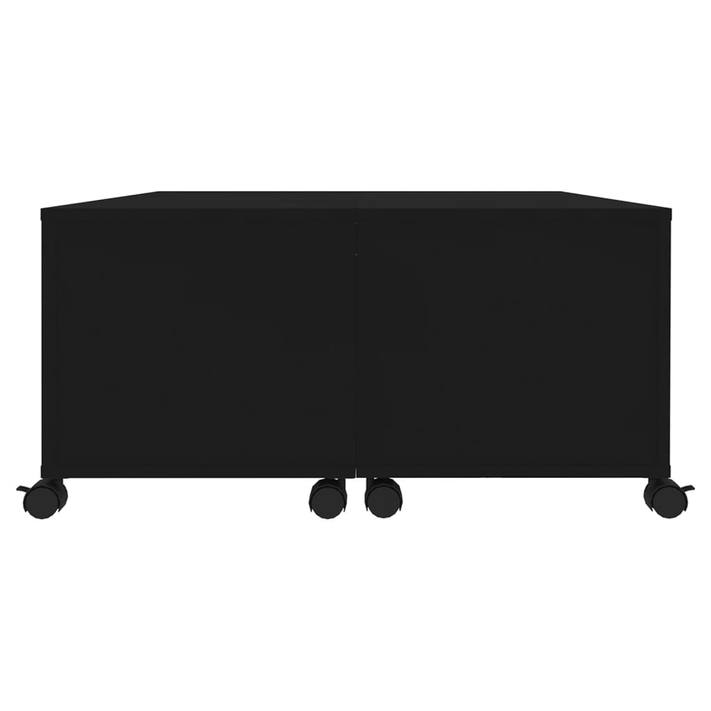 vidaXL Kavos staliukas, juodos spalvos, 75x75x38cm, MDP