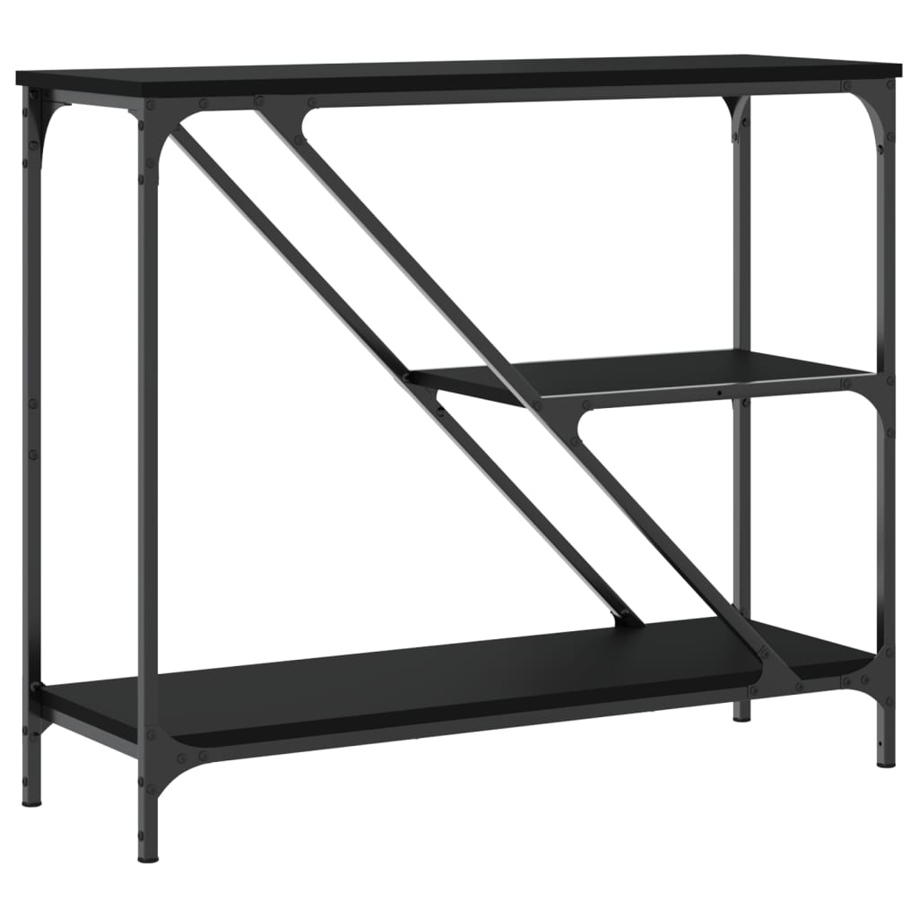 vidaXL Konsolinis staliukas, juodas, 88,5x30x75cm, apdirbta mediena
