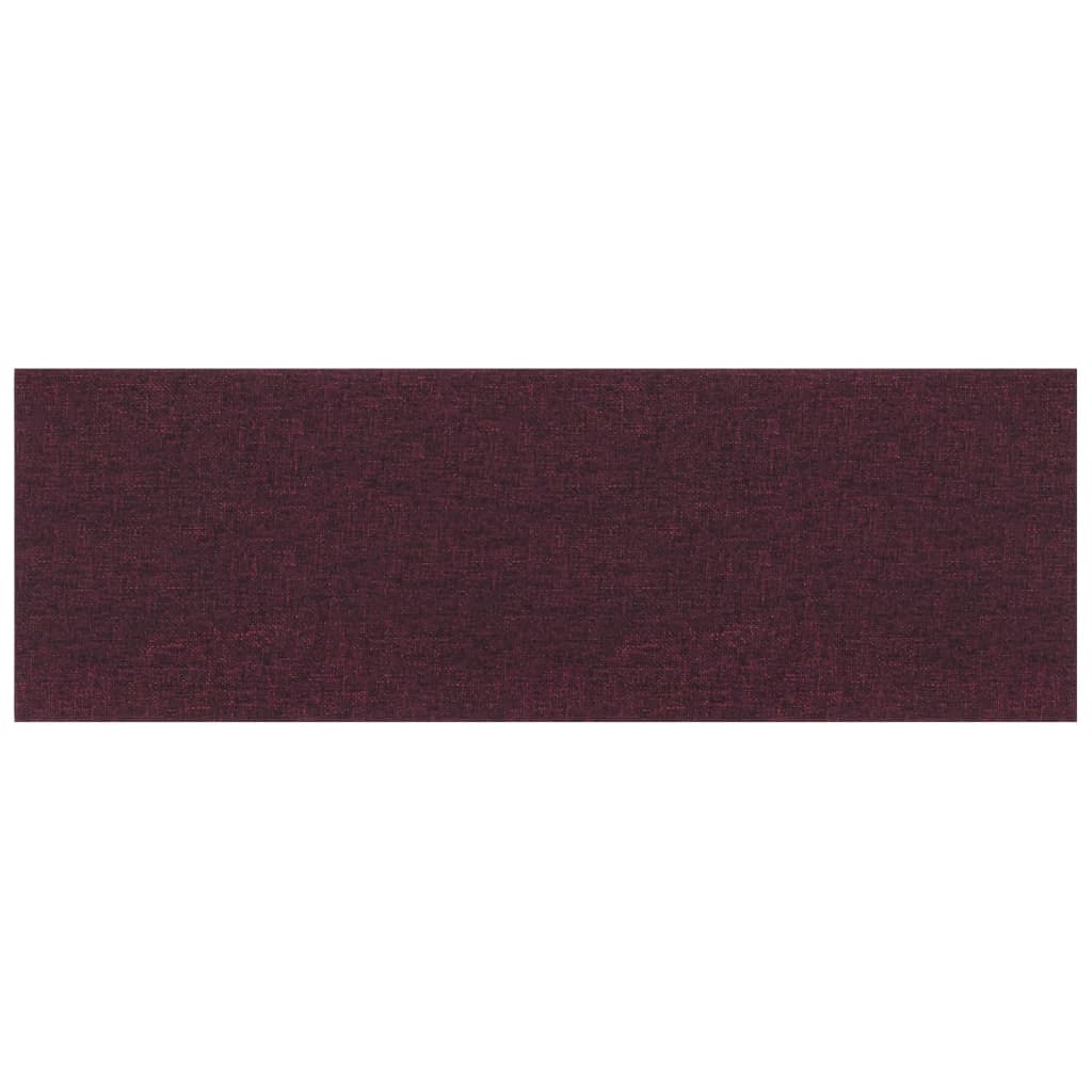 vidaXL Sienų plokštės, 12vnt., violetinės, 90x30cm, audinys, 3,24m²