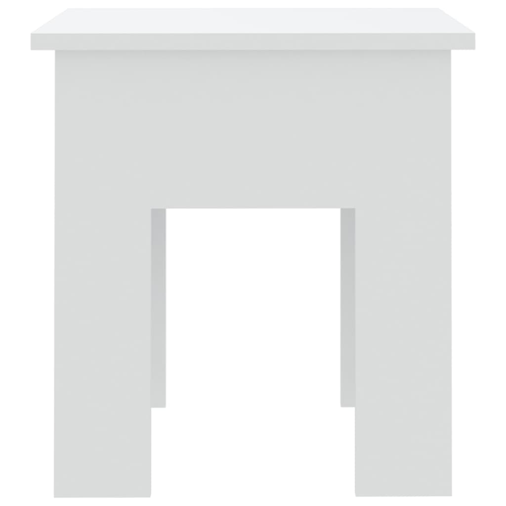 vidaXL Kavos staliukas, baltos spalvos, 40x40x42cm, MDP