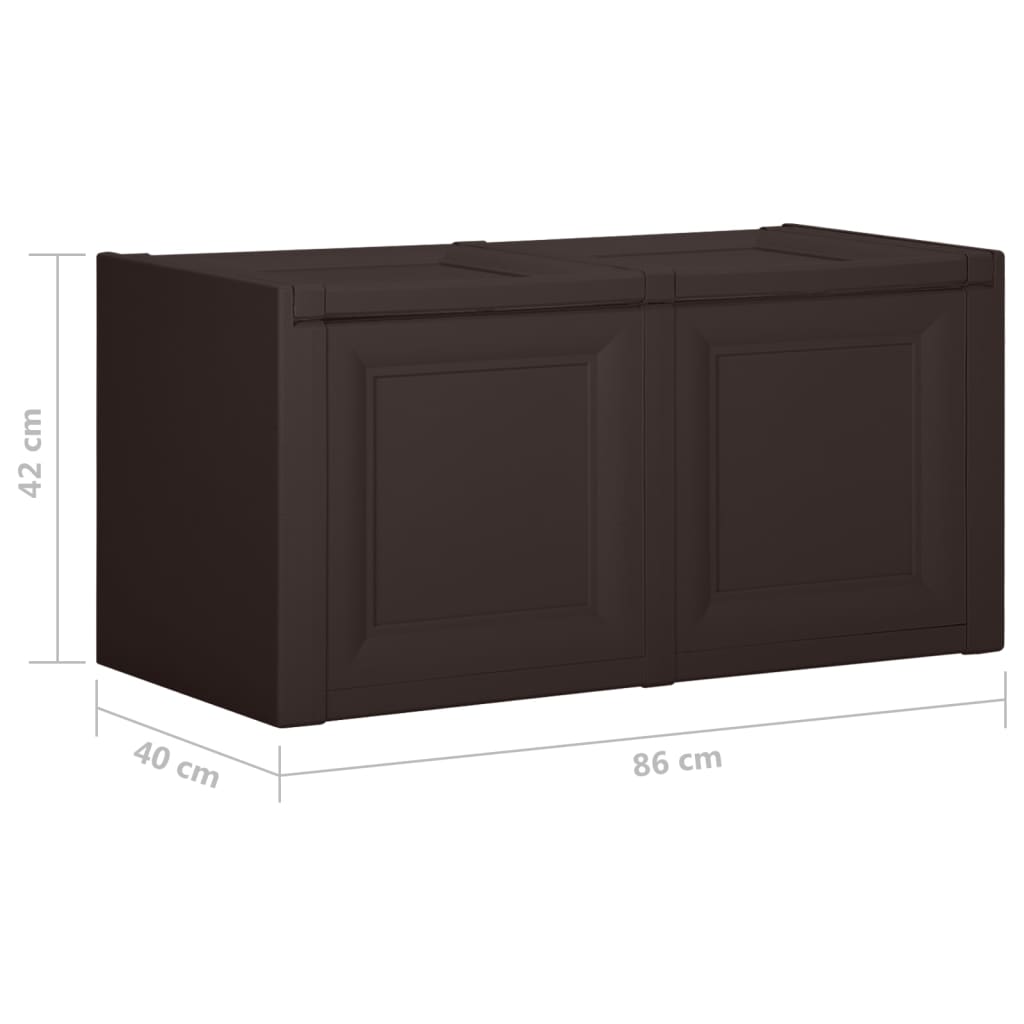 vidaXL Dėžė pagalvėlėms, rudos spalvos, 86x40x42cm, 85l