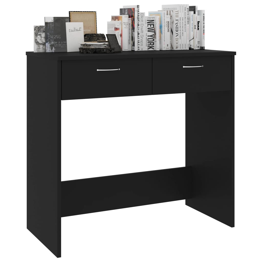 vidaXL Rašomasis stalas, juodos spalvos, 80x40x75cm, MDP
