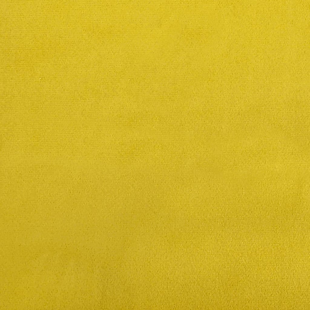 vidaXL Sofa-lova su puodelių laikikliais, geltonos spalvos, aksomas