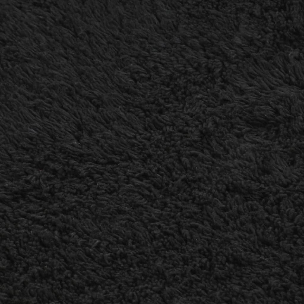 vidaXL Vonios kilimėlių rinkinys, 3d., antracito spalvos, audinys