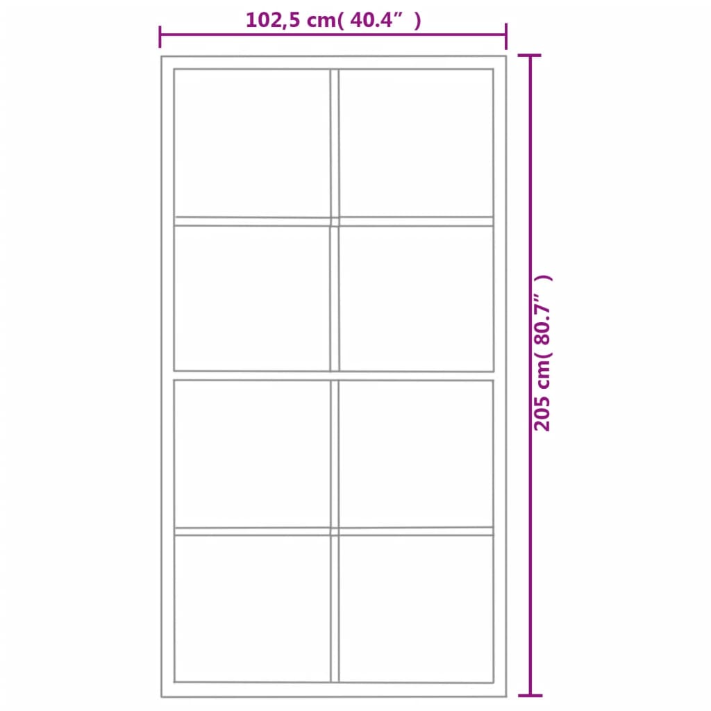 vidaXL Stumdomos durys su įranga, 102,5x205cm, aliuminis ir stiklas