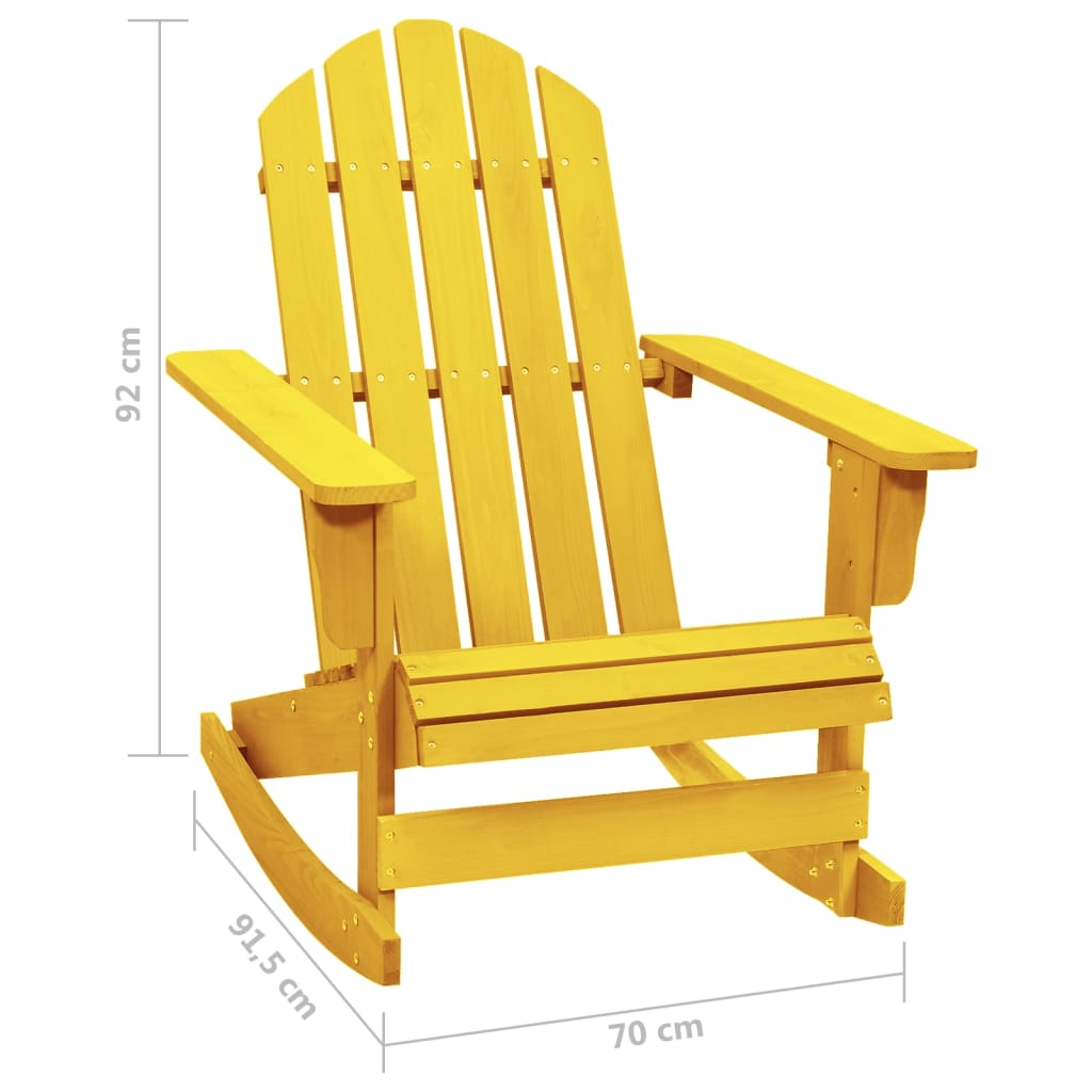 vidaXL Supama sodo Adirondack kėdė, geltona, eglės medienos masyvas