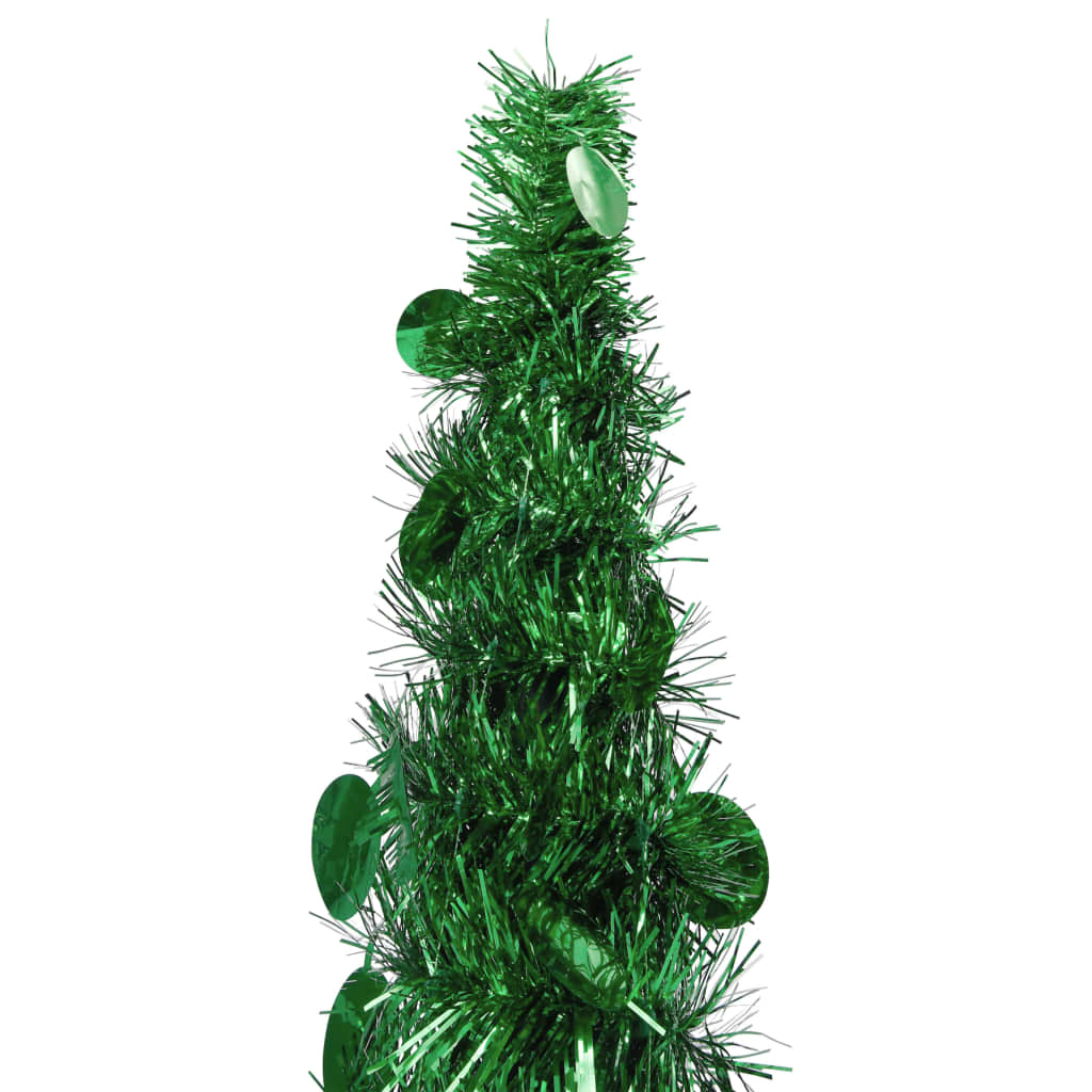 vidaXL Išskleidžiama dirbtinė Kalėdų eglutė, žalia, 150cm, PET