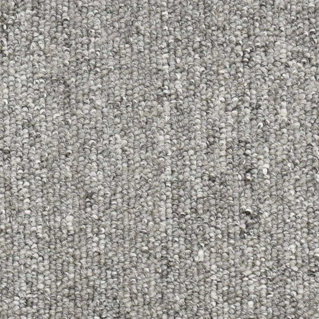 vidaXL Laiptų kilimėliai, 15vnt., šviesiai pilkos spalvos, 56x17x3cm