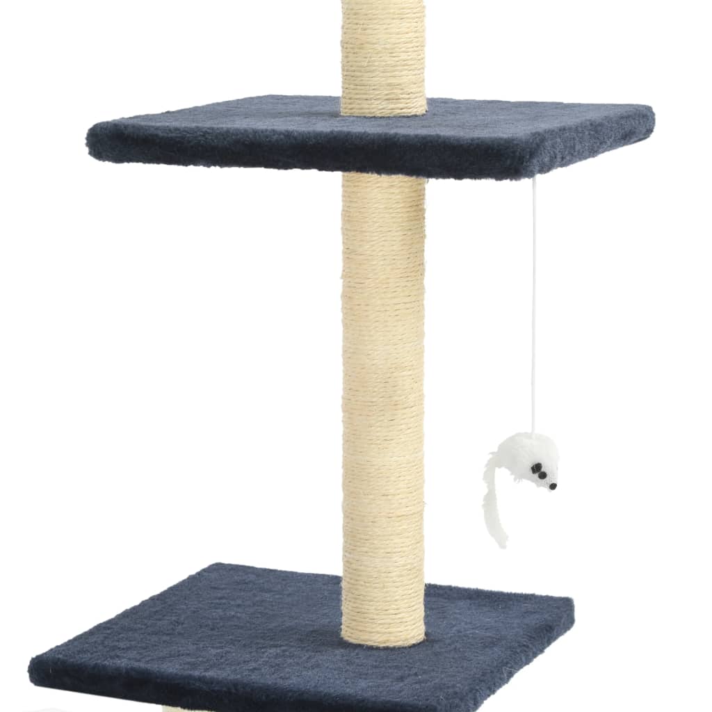 vidaXL Draskyklė katėms su stovu iš sizalio, 260 cm, tamsiai mėlyna