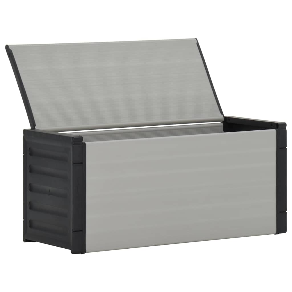 vidaXL Sodo atliekų dėžė, pilkos spalvos, 85x34x40cm
