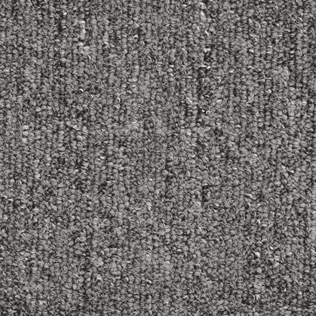 vidaXL Laiptų kilimėliai, 15vnt., tamsiai pilkos spalvos, 65x24x4cm