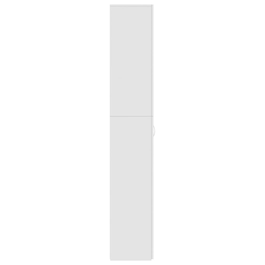 vidaXL Biuro spinta, baltos spalvos, 60x32x190 cm, MDP, labai blizgi