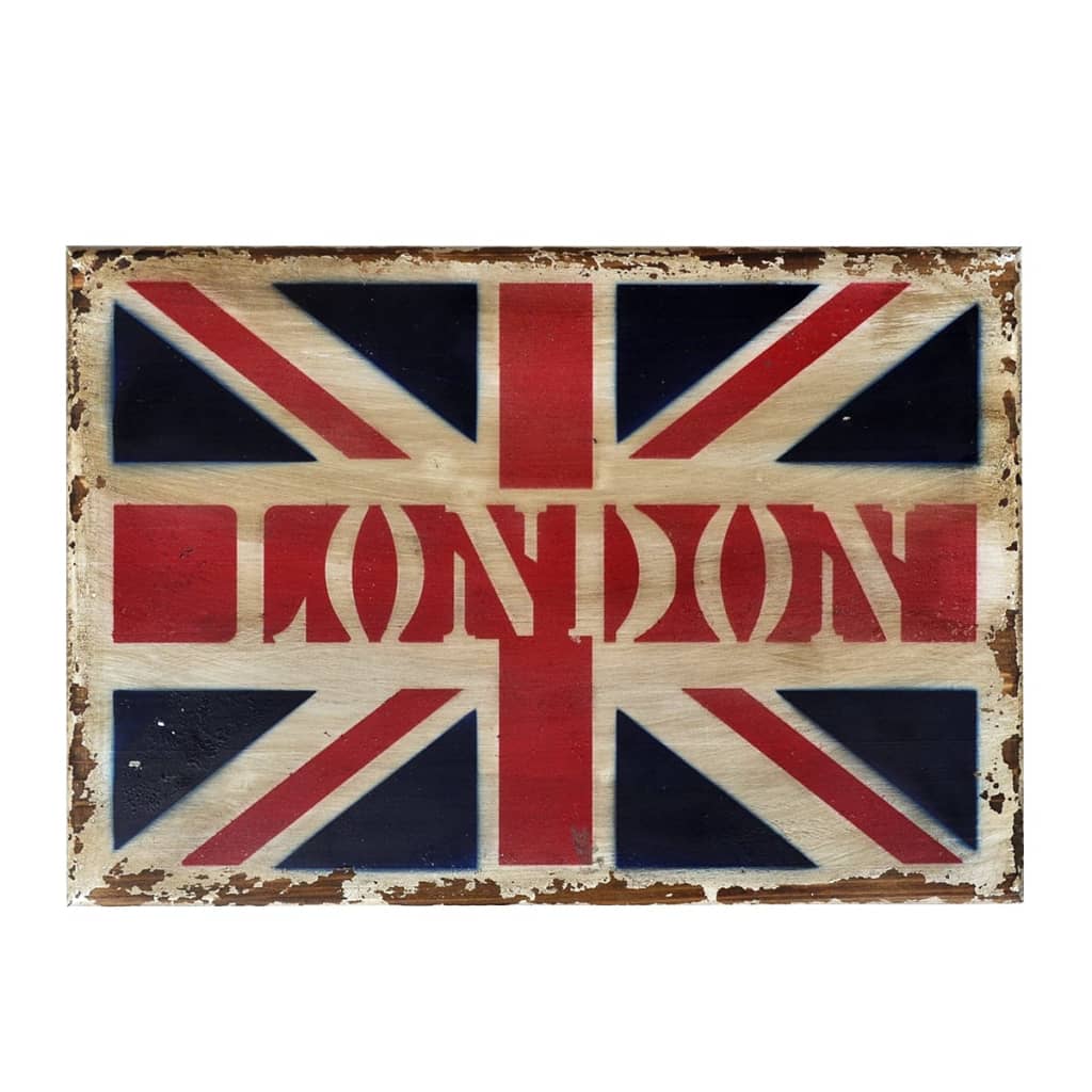 vidaXL Kavos staliukas, med., Jungtinės Karalystės vėliavos dizainas