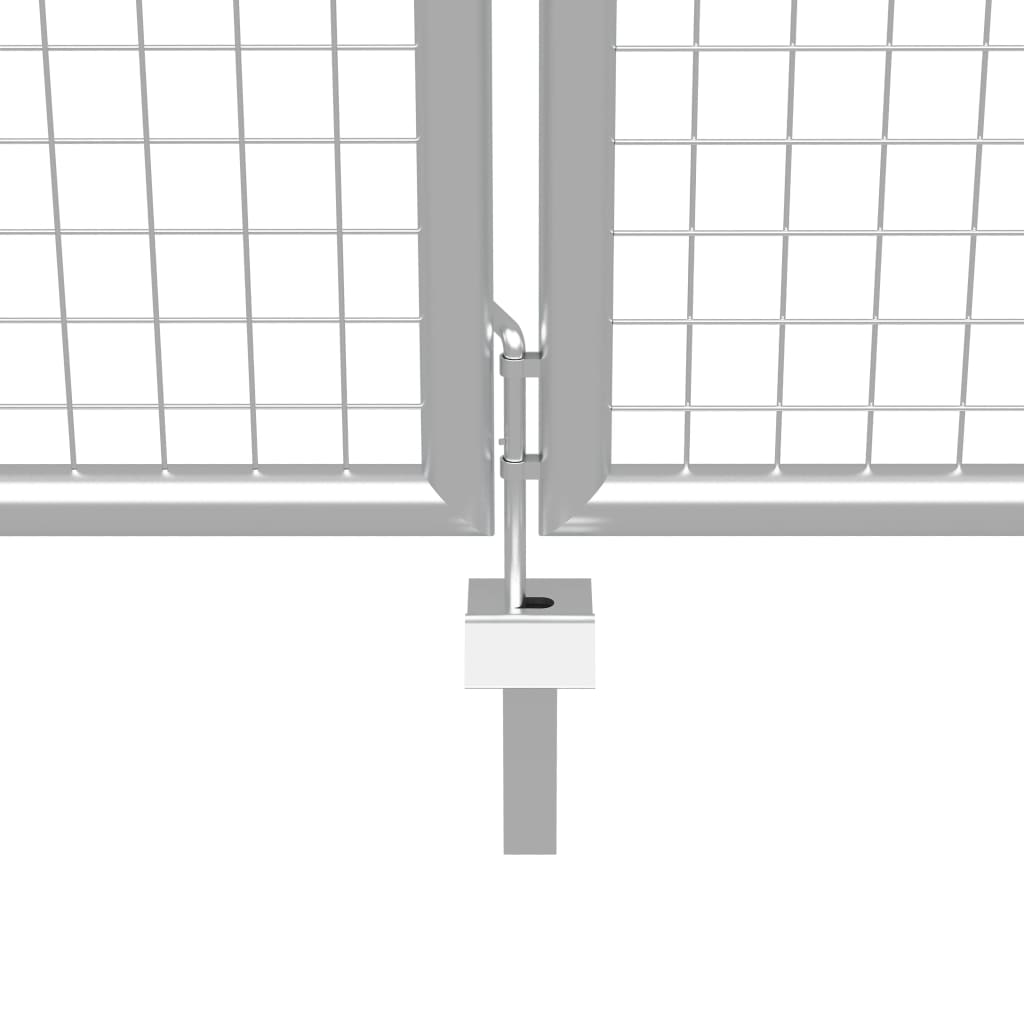 vidaXL Sodo vartai, sidabrinės sp., 415x225cm, galvanizuotas plienas