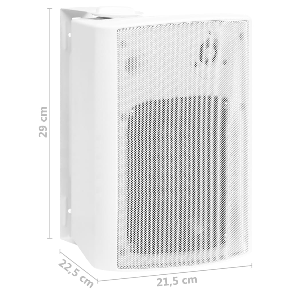 vidaXL Prie sienos montuojami stereo garsiakalbiai, 2vnt., balti, 120W