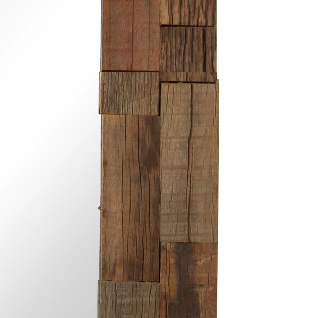vidaXL Veidrodis, perdirbtos medienos masyvas, 50x50cm