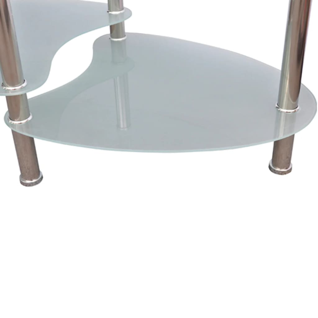 vidaXL Kavos staliukas su išskirtiniu dizainu, baltas