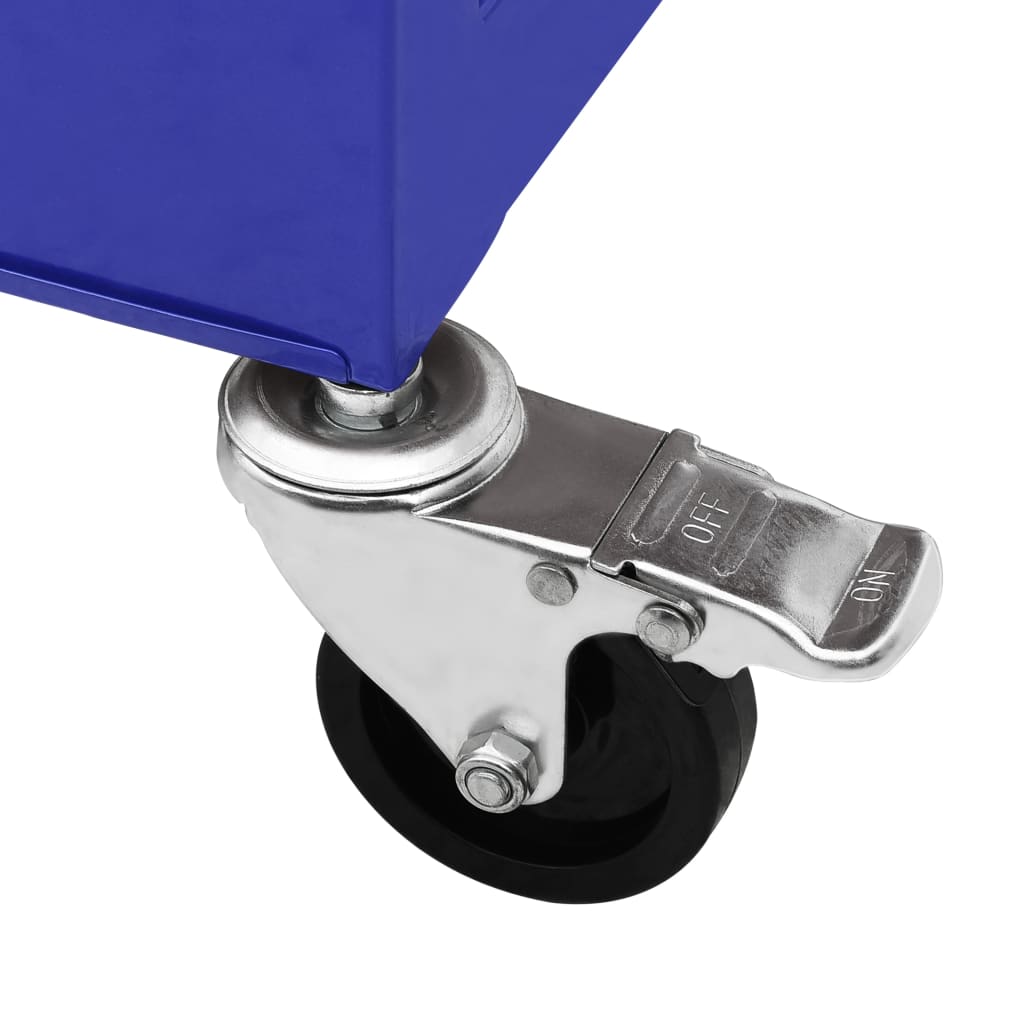 vidaXL Įrankių vežimėlis su 4 stalčiais, mėlynos spalvos, plienas