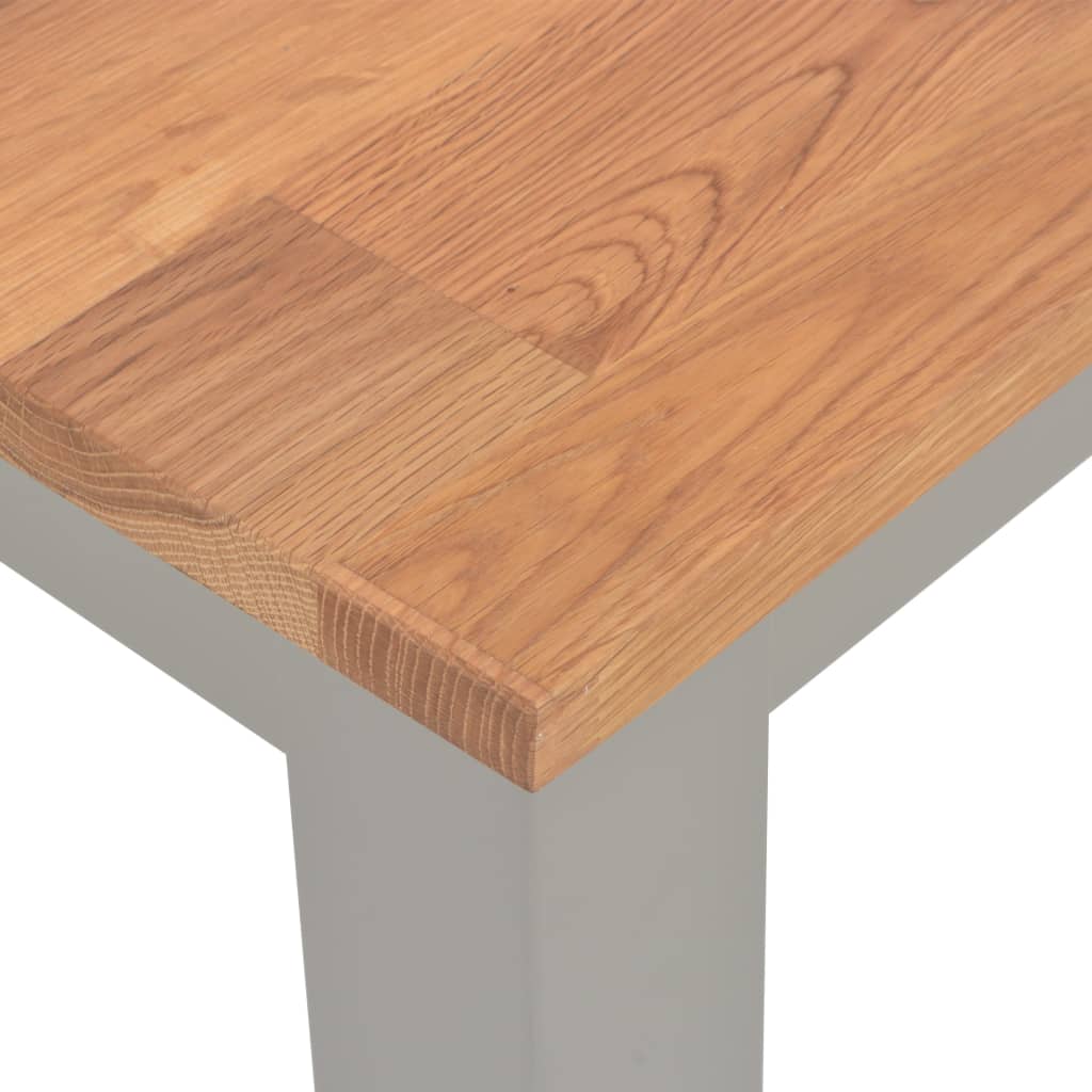 vidaXL Valgomojo stalas, 120x60x74cm, ąžuolo medienos masyvas