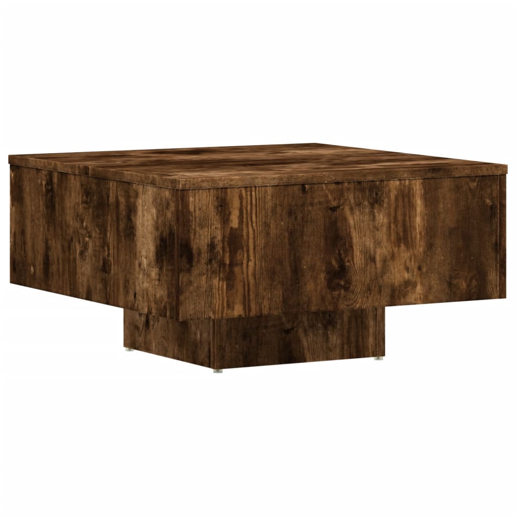 vidaXL Kavos staliukas, dūminio ąžuolo, 60x60x31,5cm, apdirbta mediena