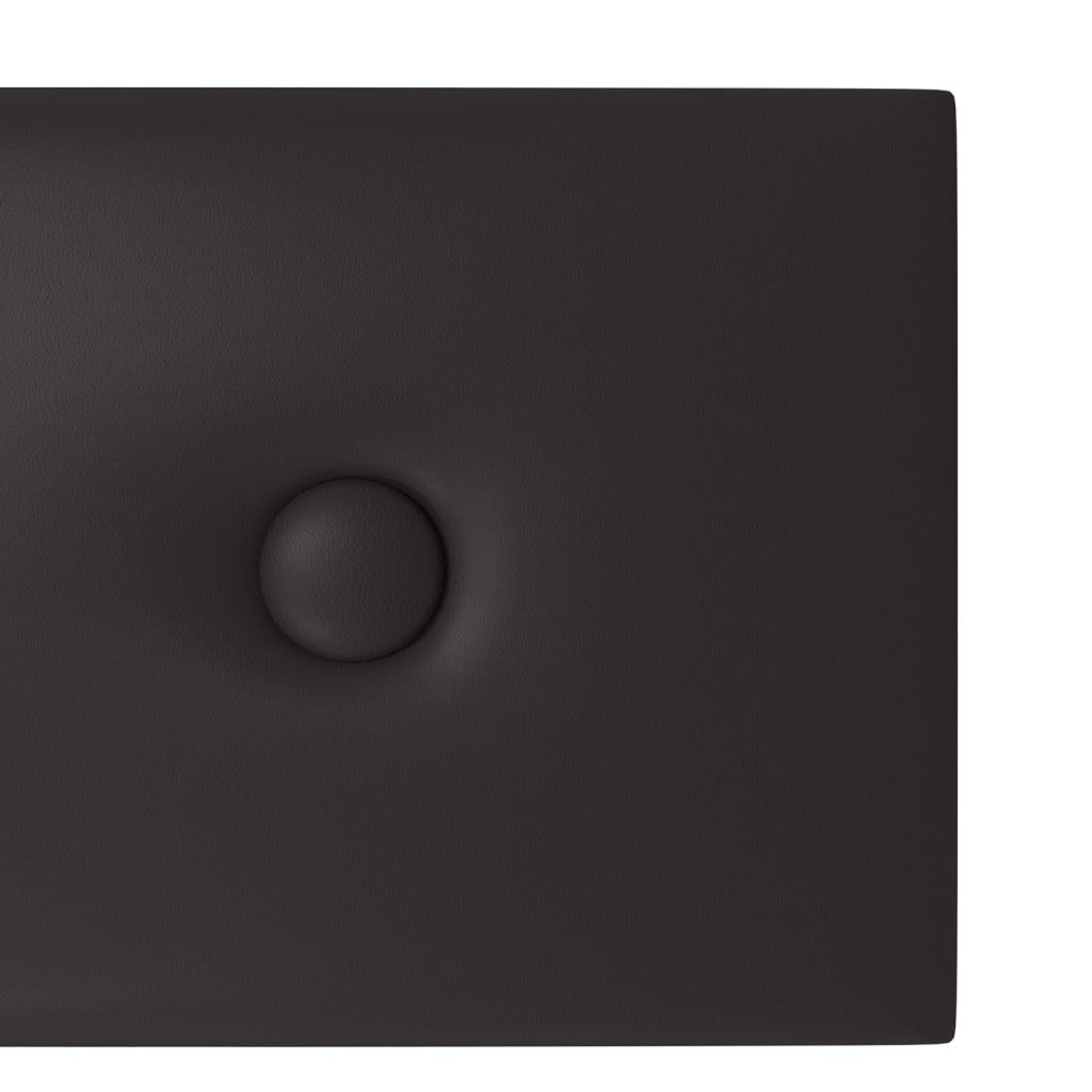 vidaXL Sienų plokštės, 12vnt., juodos, 60x15cm, dirbtinė oda, 1,08m²