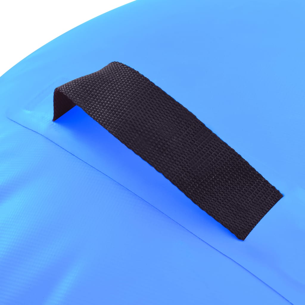 vidaXL Gimnastikos ritinys su pompa, mėlynas, 100x60cm, PVC