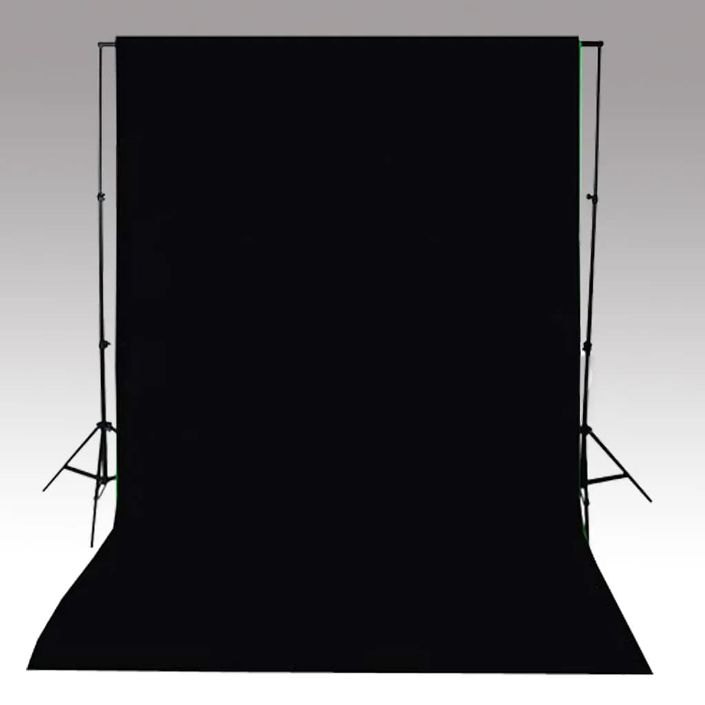 vidaXL Medvilninis fonas, juodas, 500x300cm