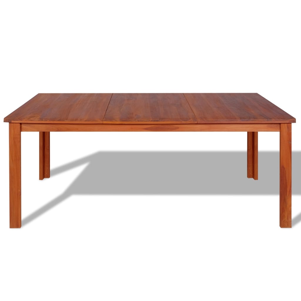 vidaXL Valgomojo stalas, masyvi tikmedžio mediena, 180x90x75cm