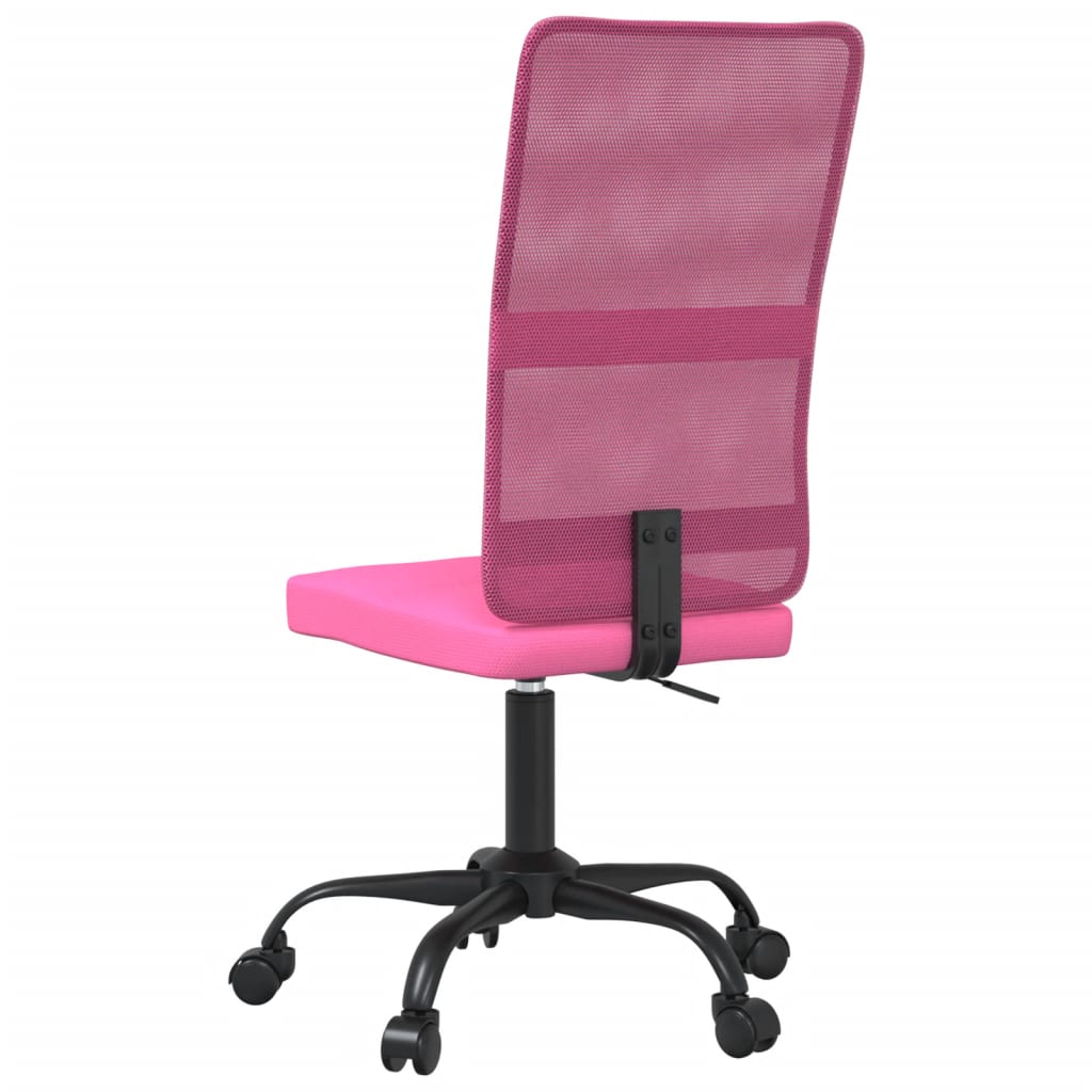 vidaXL Biuro kėdė, rožinė, tinklinis audinys, reguliuojamo aukščio