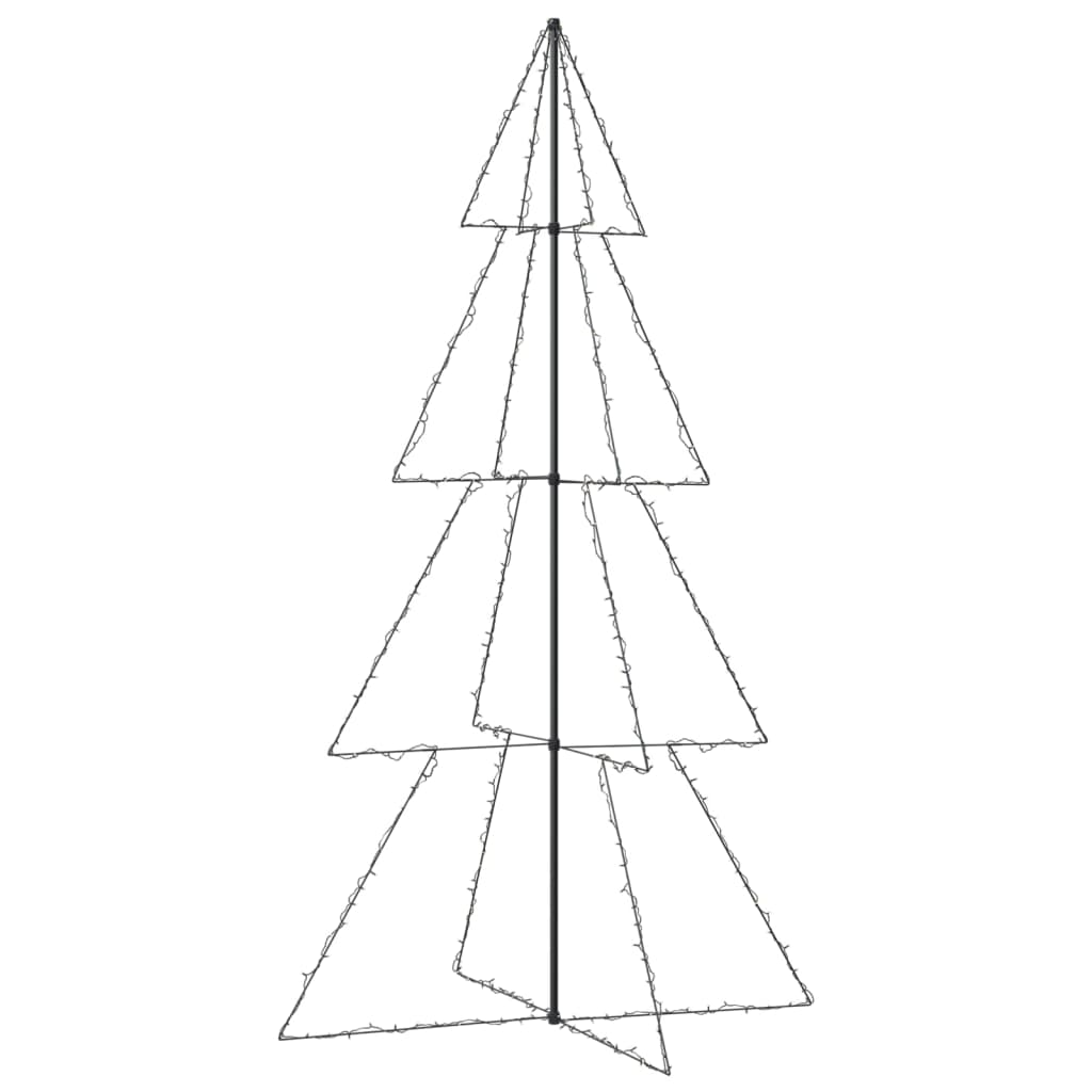 vidaXL Kalėdų eglutė, 143x250cm, kūgio formos, 360 LED lempučių