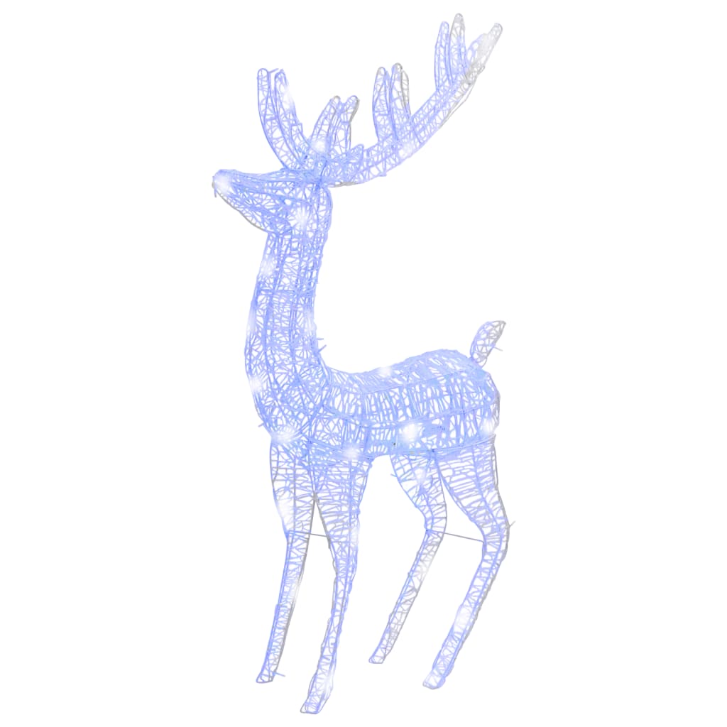 vidaXL Kalėdinė dekoracija elnias, mėlyna, 180cm, akrilas, 250LED, XXL