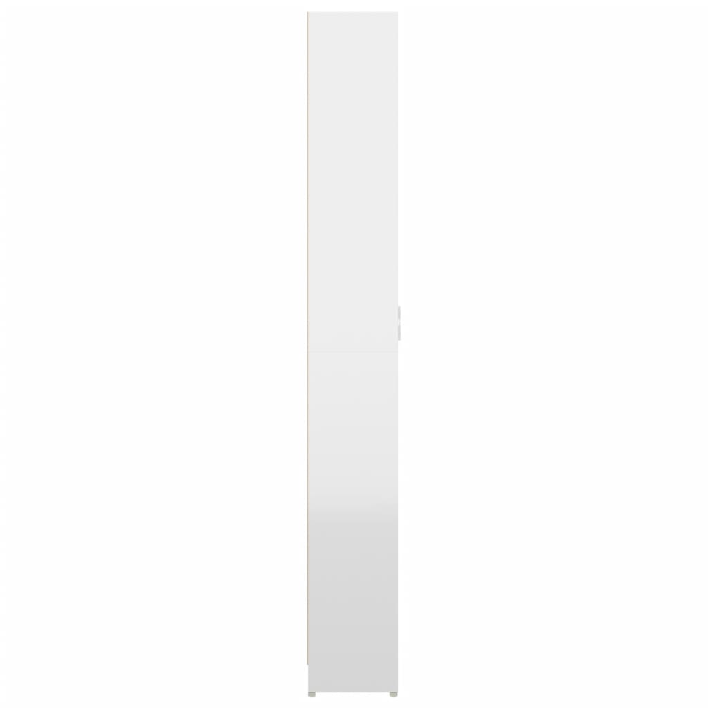 vidaXL Koridoriaus drabužių spinta, balta, 55x25x189cm, MDP, blizgi