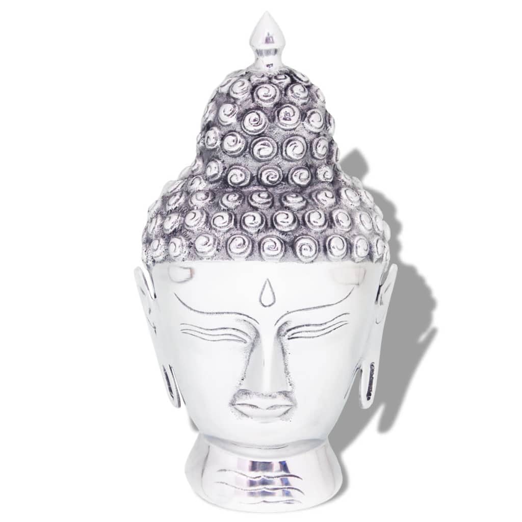 vidaXL Budos galvos dekoracija, aliuminis, sidabro spalvos