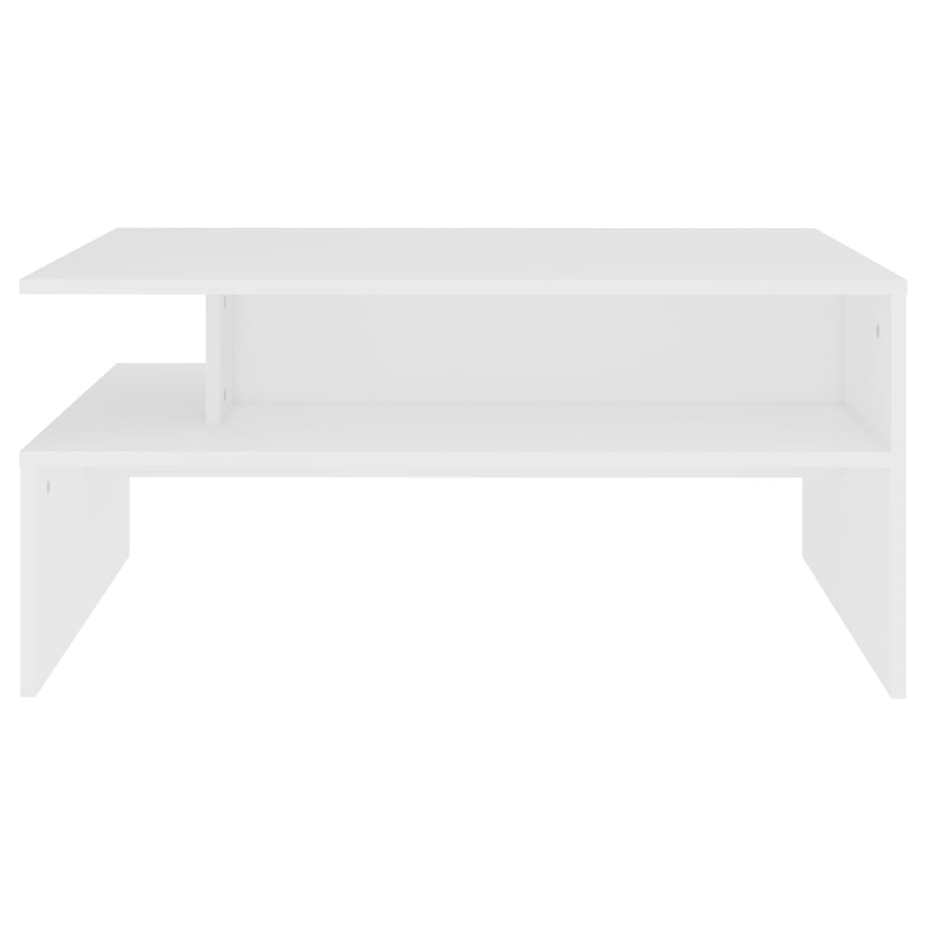 vidaXL Kavos staliukas, baltos spalvos, 90x60x42,5cm, MDP